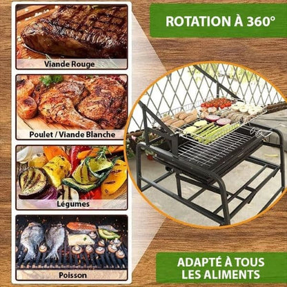 Barbacoa Portátil Giratoria 360° (83 x 41 x 108 cm)