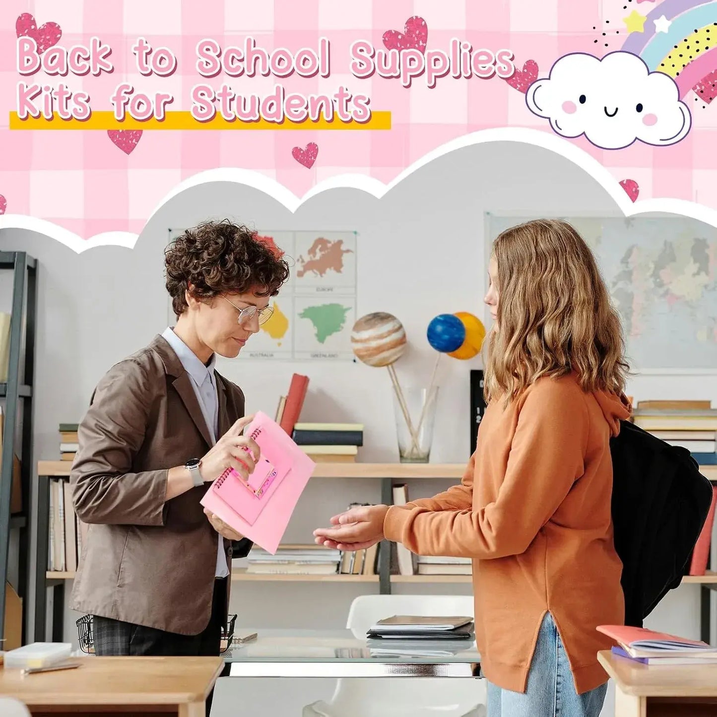 Lote de 48 piezas de material escolar – Set de papelería